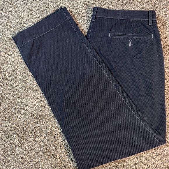 Banana Republic Other - Banana Republic Mens 34x32 Straight Fit Navy Micro Stripe Cotton Chino Pants
